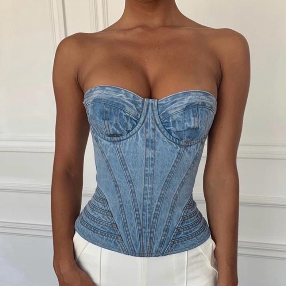 House of CB denim corset top - Picture 7 of 7